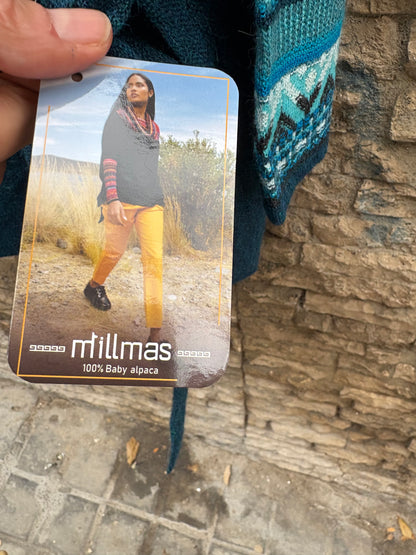 MILLMAS. Jersey baby alpaca azules