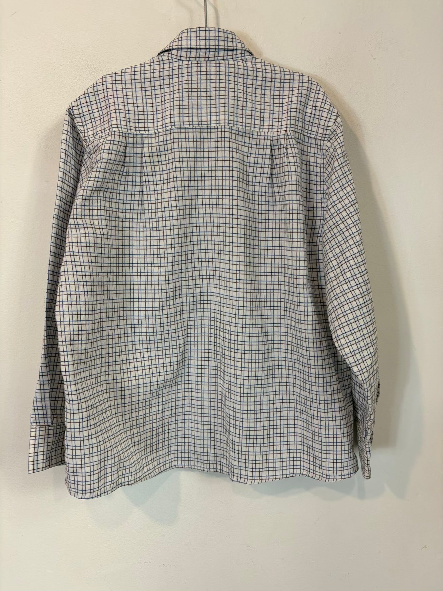 HUGO BITTI. Camisa niños cuadros azules. T 8años
