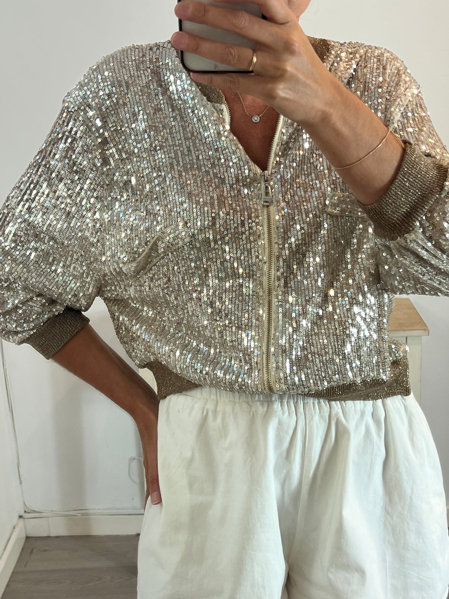 CARLOTA&CO. Bomber fina lentejuelas T.u(s)