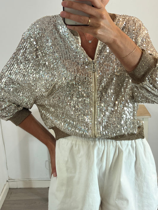 CARLOTA&CO. Bomber fina lentejuelas T.u(s)