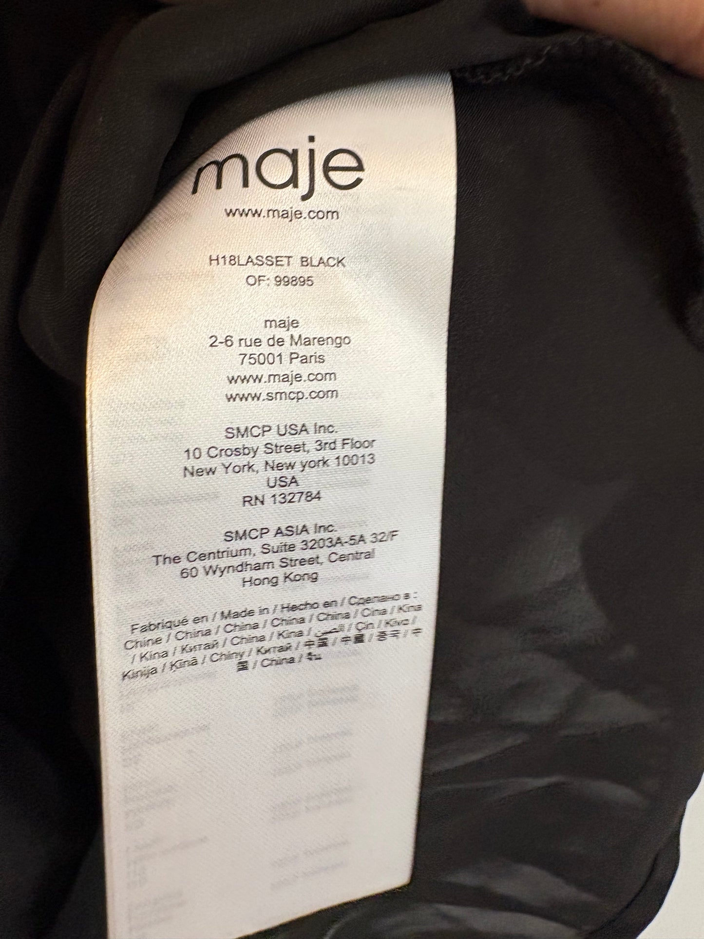 MAJE. Black star blouse S.1(s)
