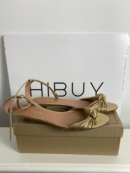 LATOUCHE. Gold knot sandal, size 40