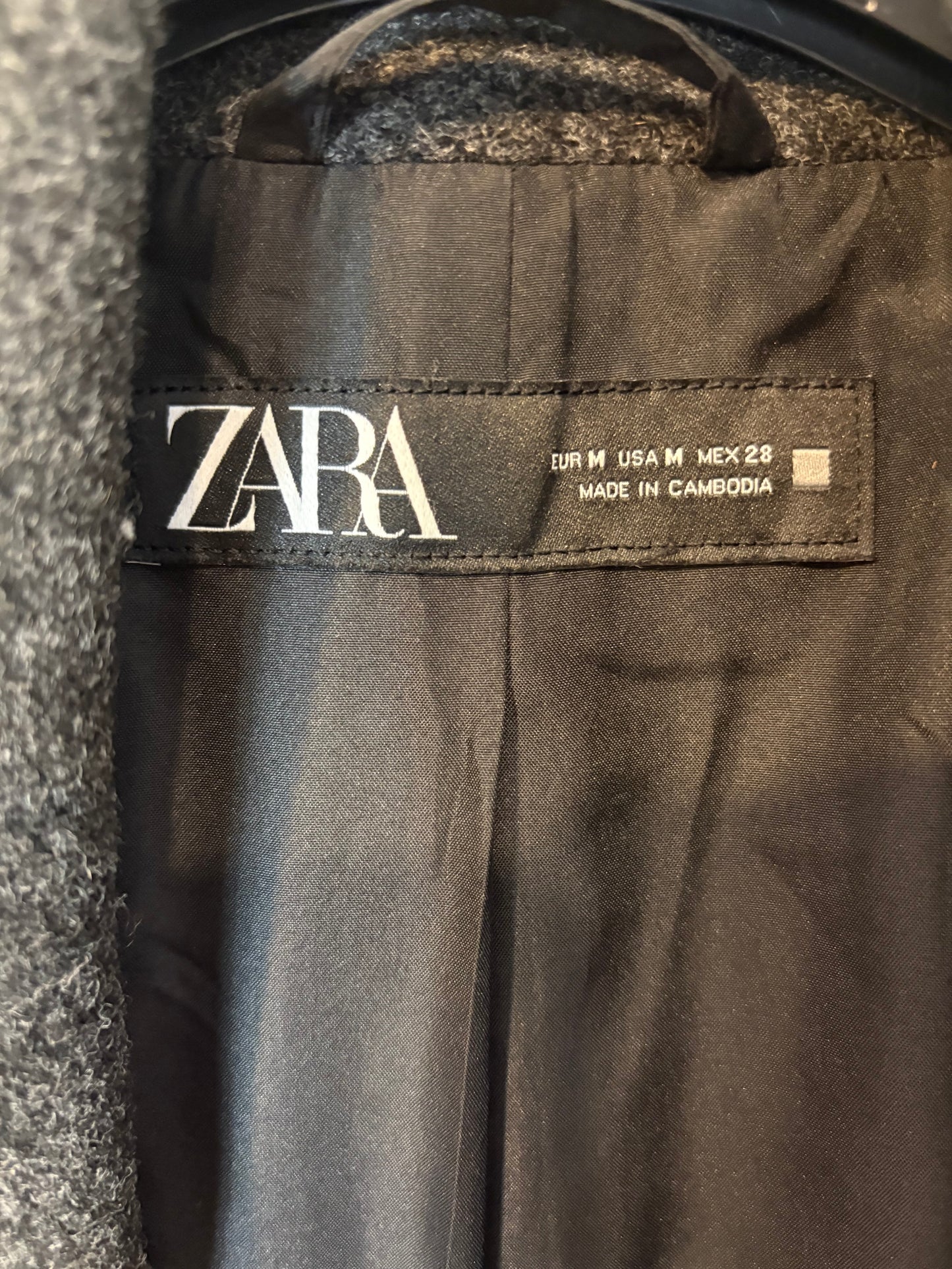 ZARA. Abrigo largo gris marengo