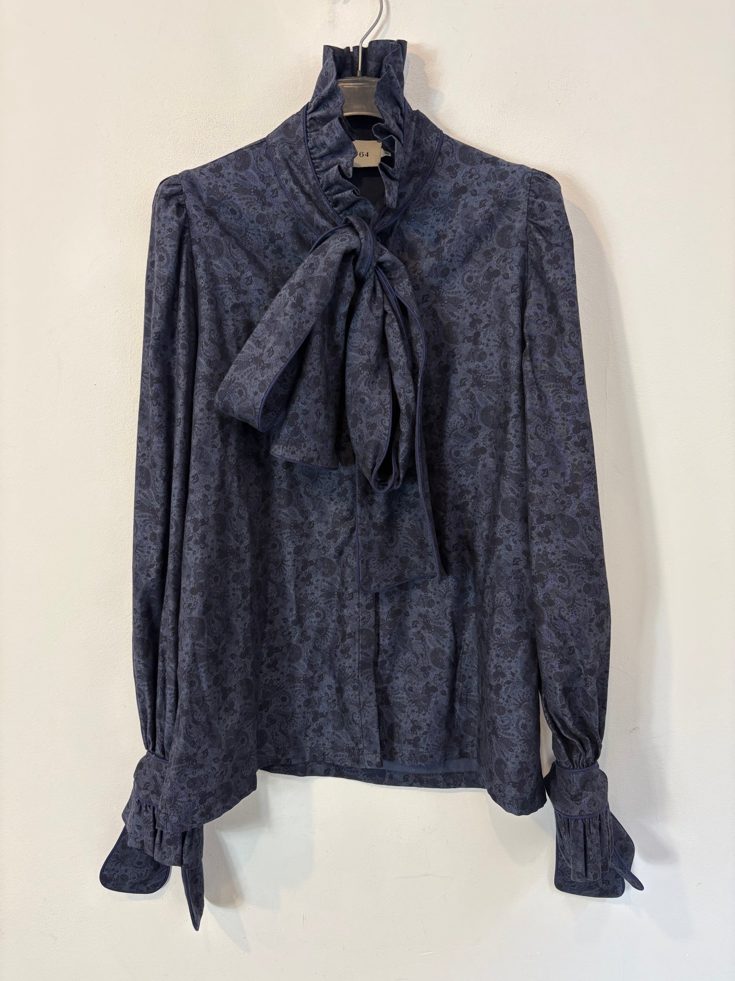 PARIS 64. Camisa Louise Paisley Blue