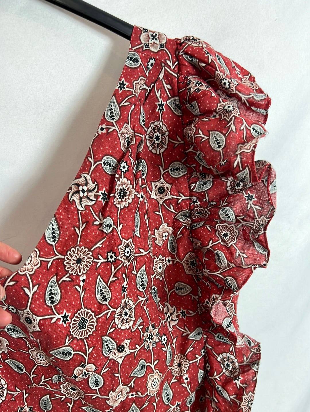 ISABEL MARANT ÉTOILE . Vestido Lino asimetrico estampado. T 42