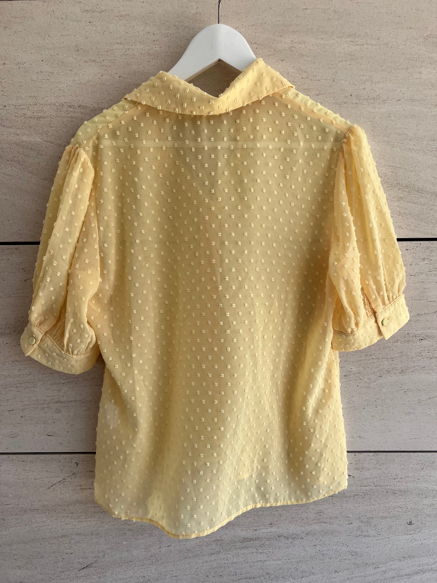 BIMANI. Blusa amarilla plumeti T.L