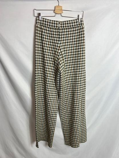 MANGO. Pantalón punto pata de gallo T.m