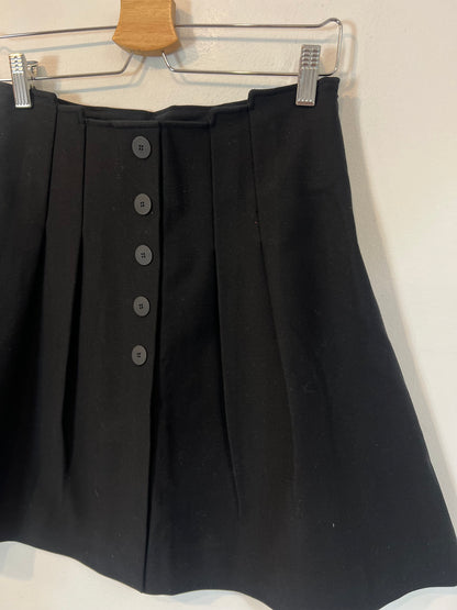 MAJE. Falda negra tablas T.38