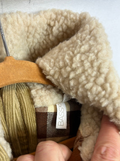 BASS10. Abrigo pana y borrego cremallera espalda. T 6-12 meses