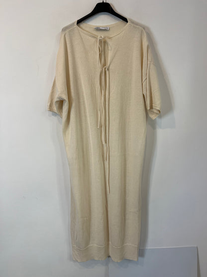 ZARA. Beige knit dress, size xs/s