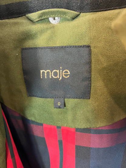 MAJE. Green parka with lining size 0(S)