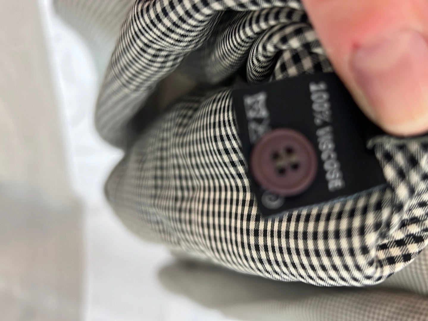 CORTANA. Long plaid mini skirt. Size 40