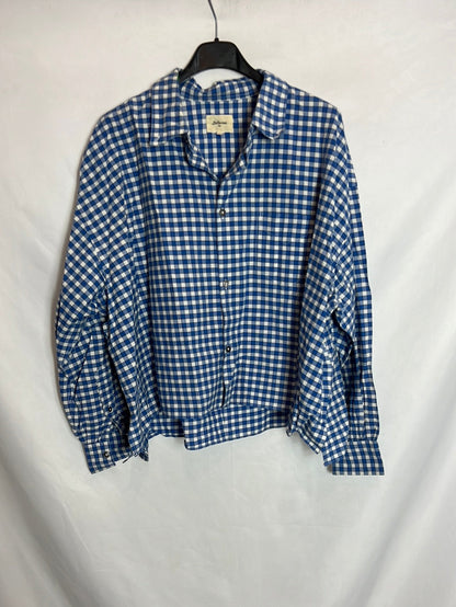 BELLEROSE. Blue and white checked shirt. Size 1 (s/m) TARA