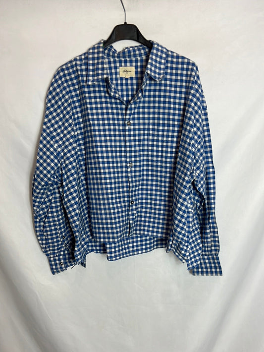 BELLEROSE. Blue and white checked shirt. Size 1 (s/m) TARA