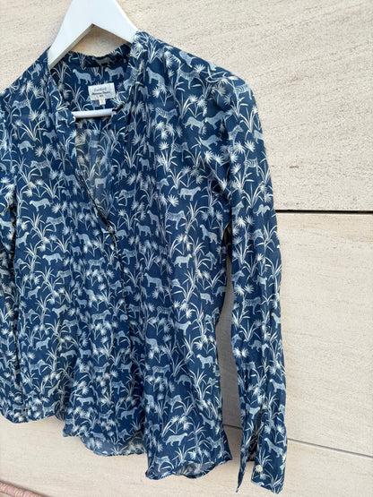 HARTFORD. Blusa azul safari