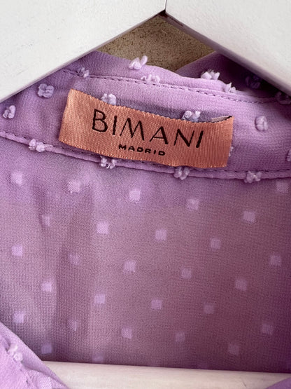 BIMANI. Blusa malva plumeti T.L