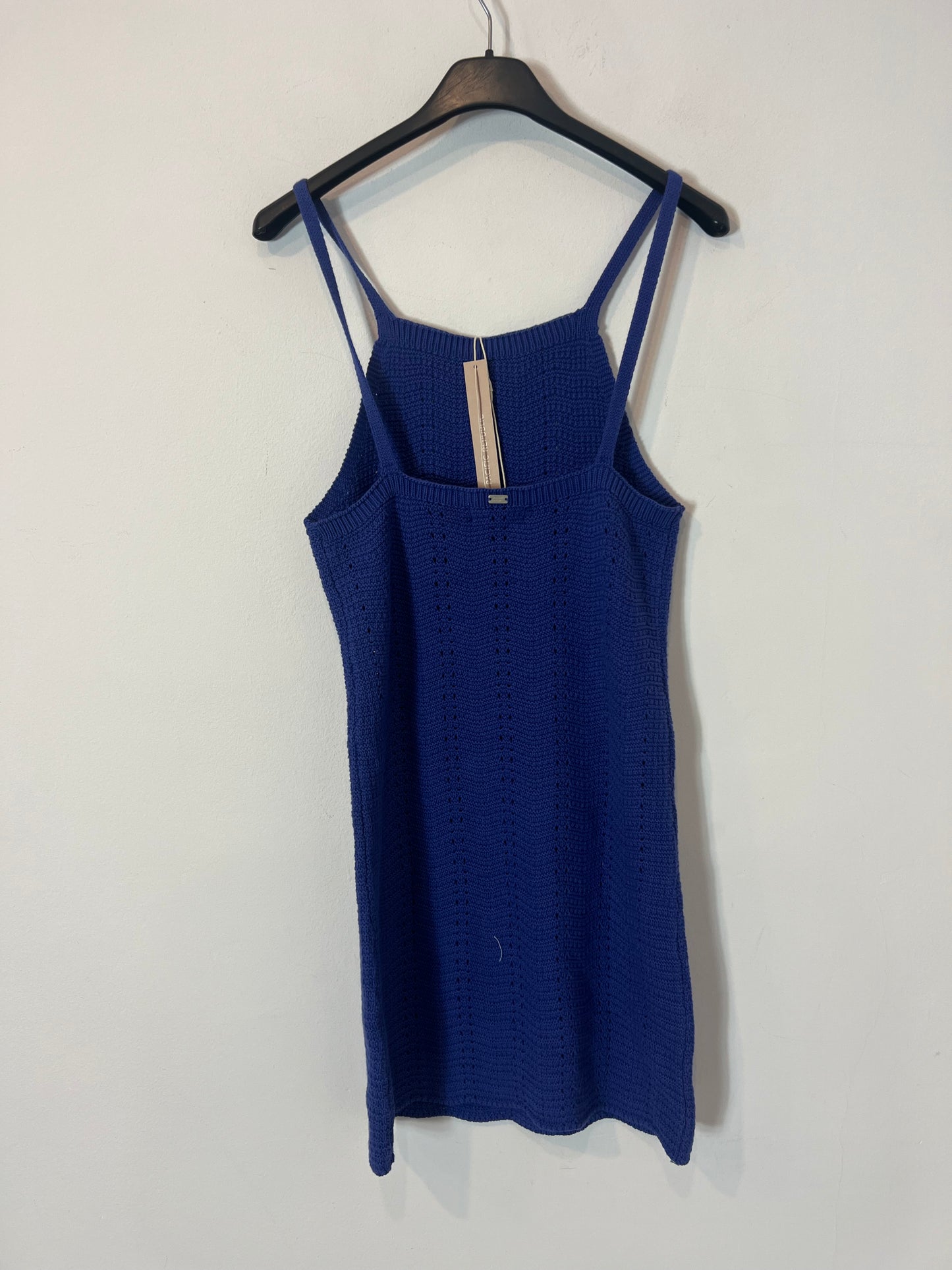 PULL&amp;BEAR. Short blue crochet dress. TS