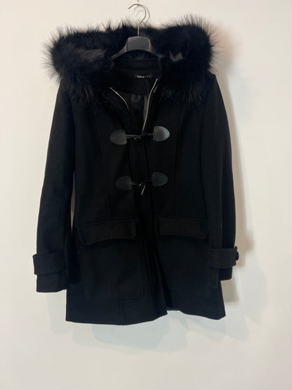 JADE&ME. trenca negra paño  T.s