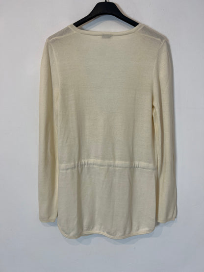 RIVAMONTI. Chaqueta con lana fluida color crudo. T M