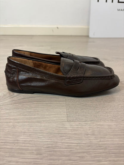 ZARA. Mocasines marrón piel. T 38