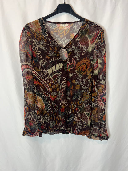 GIMAGUAS. Printed viscose blouse. TS/M