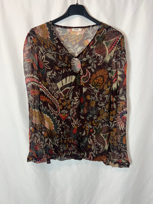 GIMAGUAS. Printed viscose blouse. TS/M
