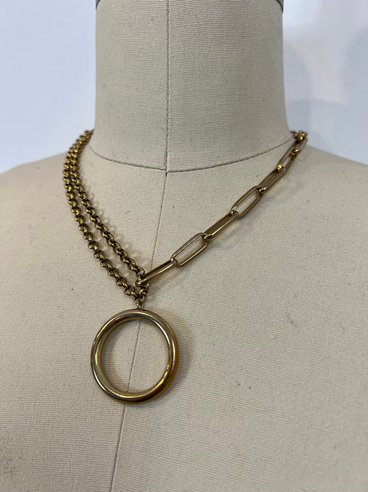 ISABEL MARANT. Colgante dorados cadena