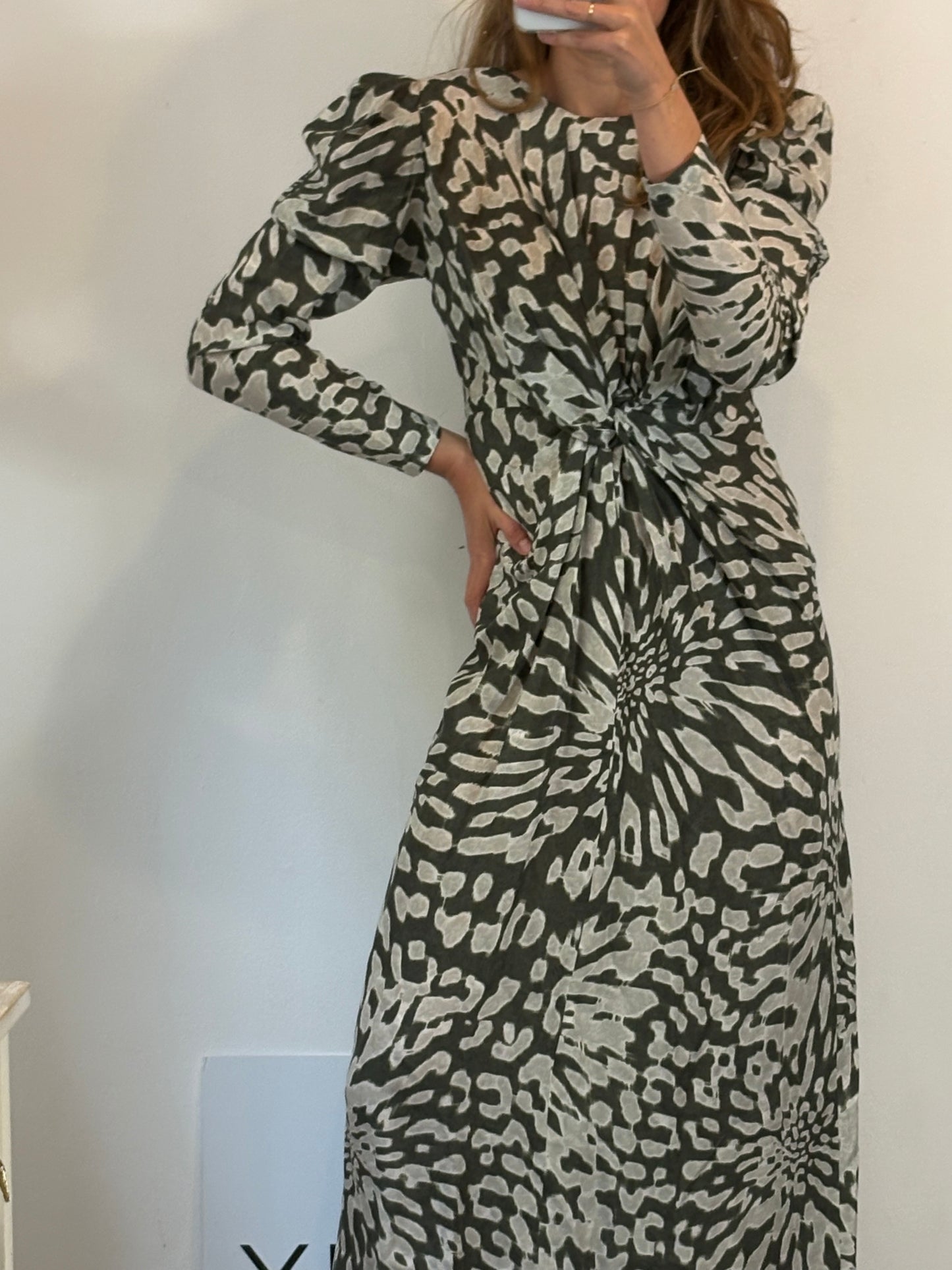 ROHÉ. Vestido estampado verde TU(S)