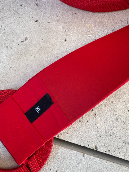 OTRAS. Cinturón rojo semirrígido textura. T L/XL