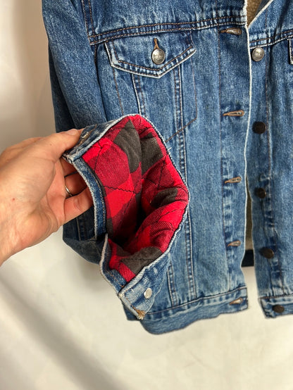 GREEN COAST. Cazadora denim borrego T.s