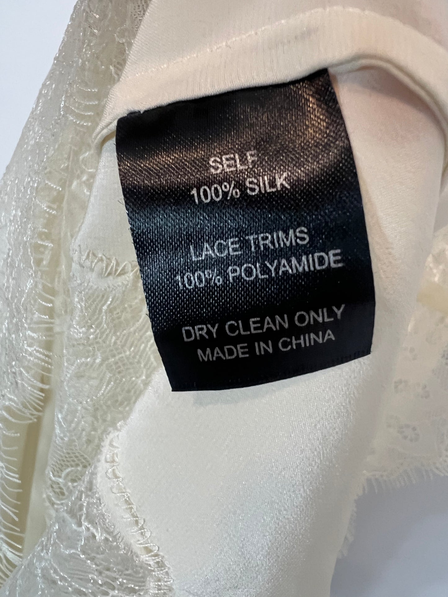 CYNTHIA ROWLEY. Silk and lace dress. S0 /34)