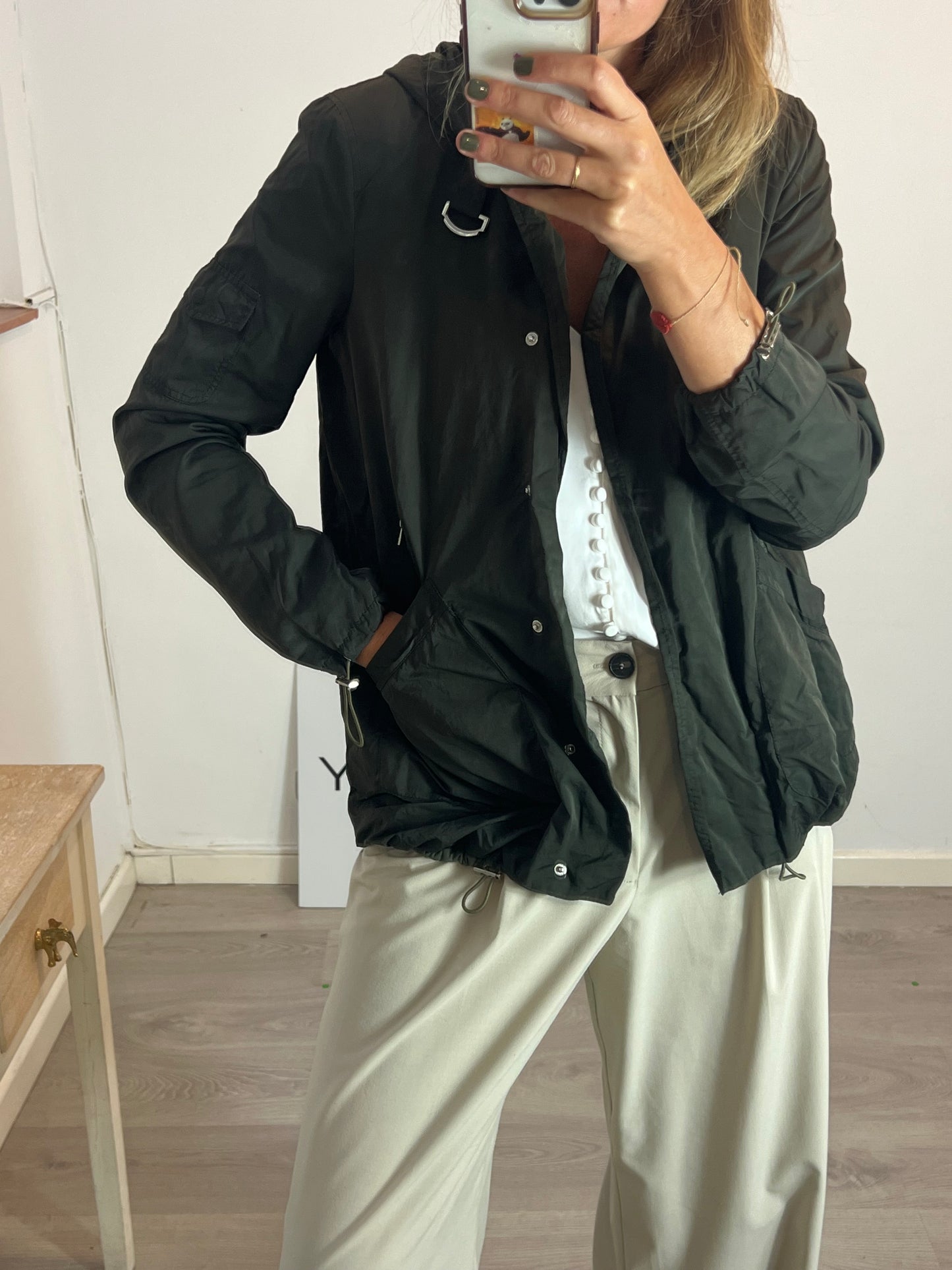 ZARA. Parka verde fina T.m (copia)