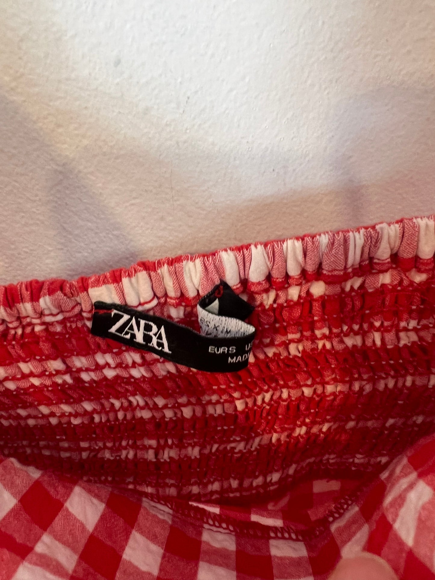 ZARA. Checkered dress. TS