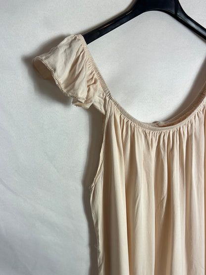 OTRAS. Vestido midi beige claro TU(s)
