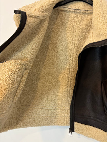 SUNCOO. Chaleco marrón borrego