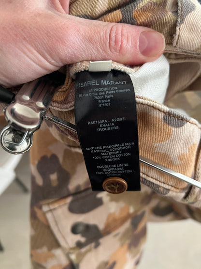 ISABEL MARANT. Denim estampado bolsillos. T 38