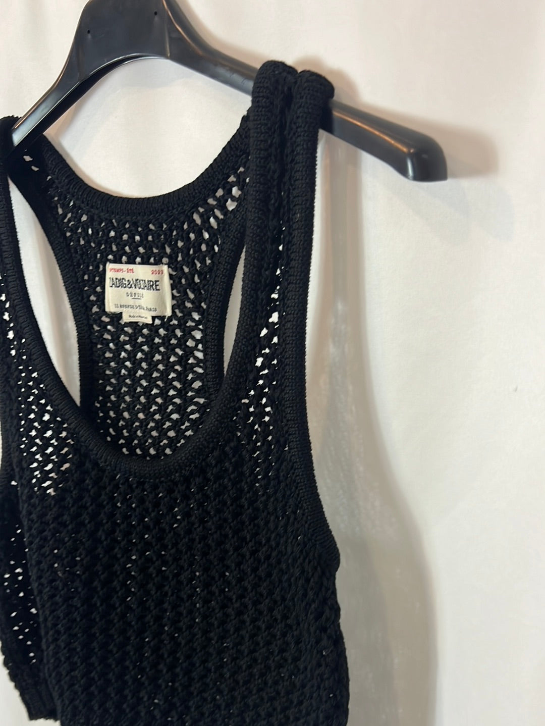 ZADIG&amp;VOLTAIRE. Openwork black top. T.S.
