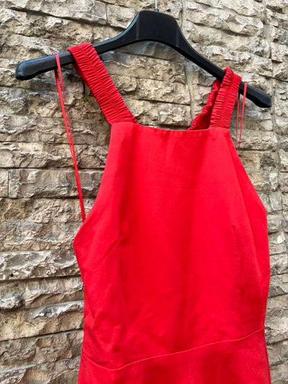 ZARA. Vestido midi  vuelo detalle espalda