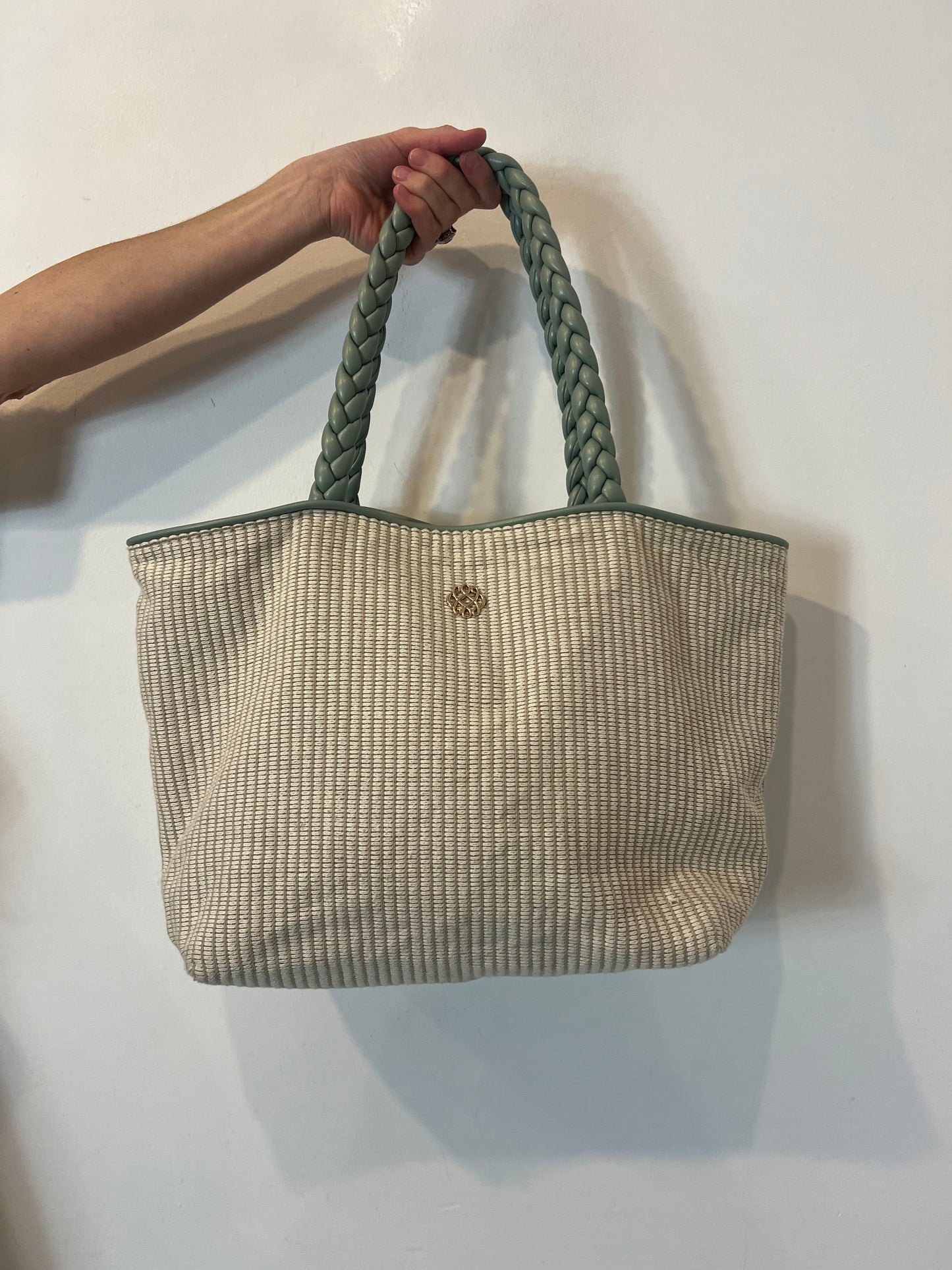 AN AND LEE. Bolso shopper lona asa trenzada
