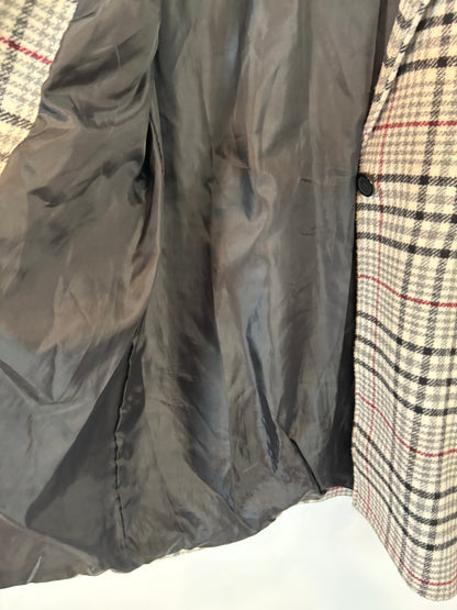 MINTODAY. Checked wool coat. TS