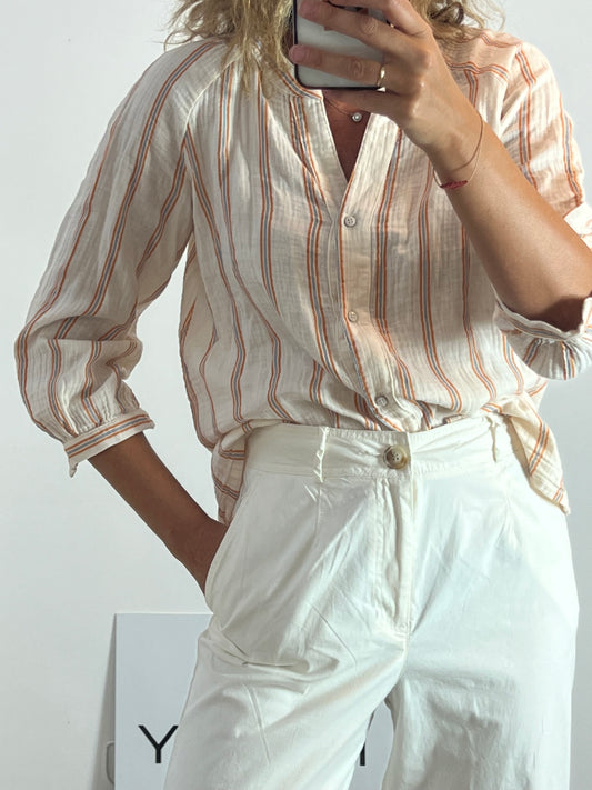 CLÖ&amp;TILDE. Striped cotton blouse. TS