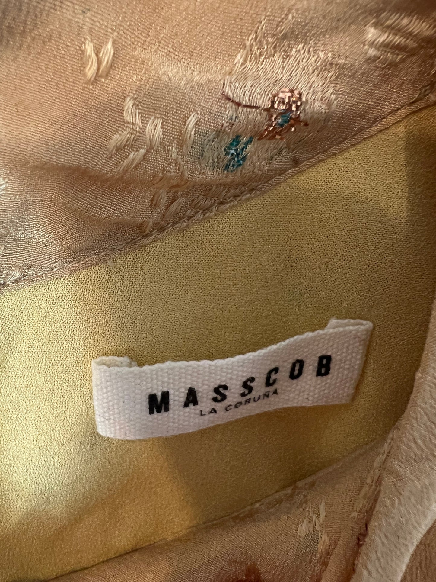 MASSCOB. Embroidered silk blouse T XS
