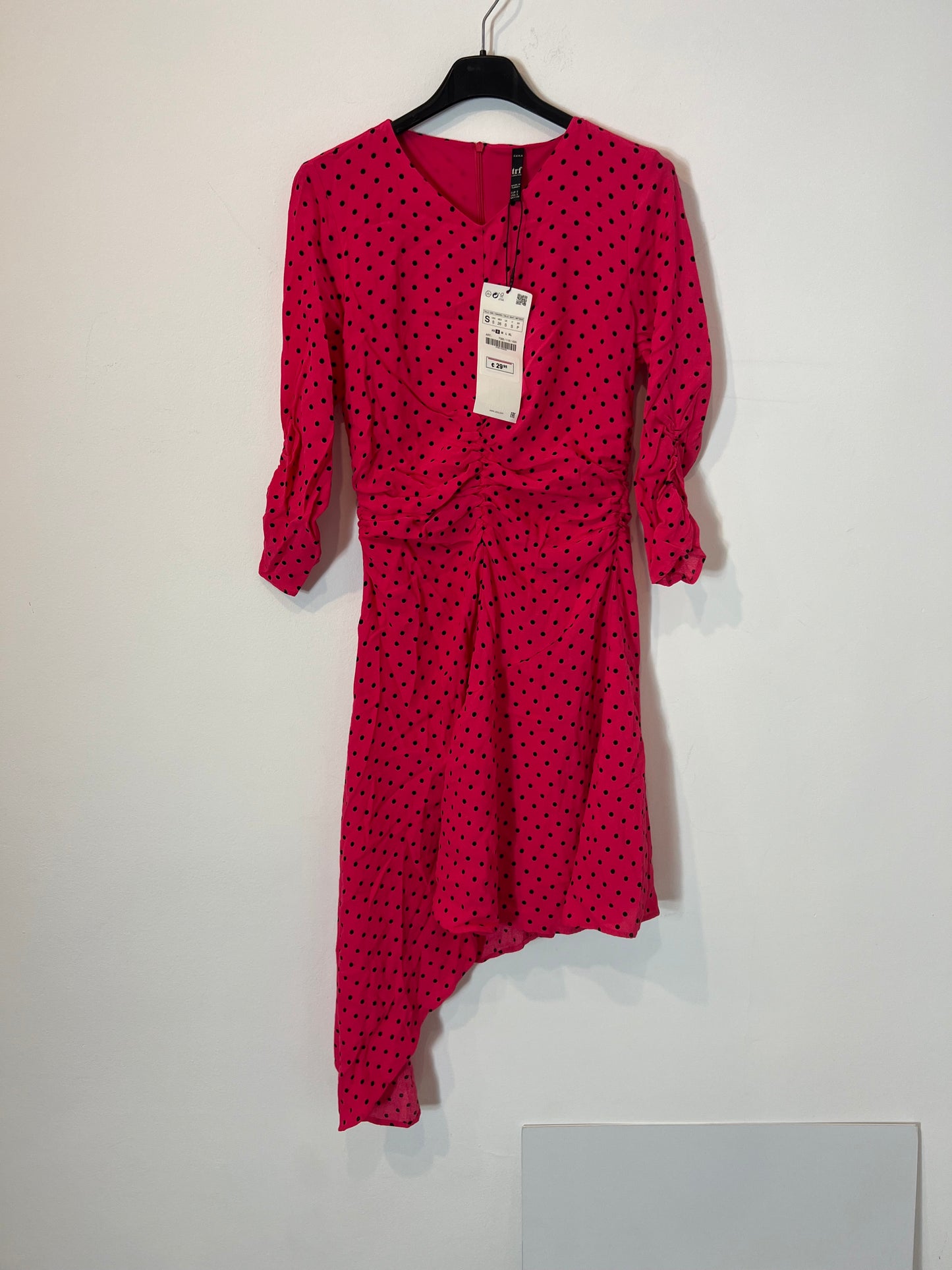 zara pink asymmetric dress NEW ZARA PINK ASYMMETRIC KNIT DRESS