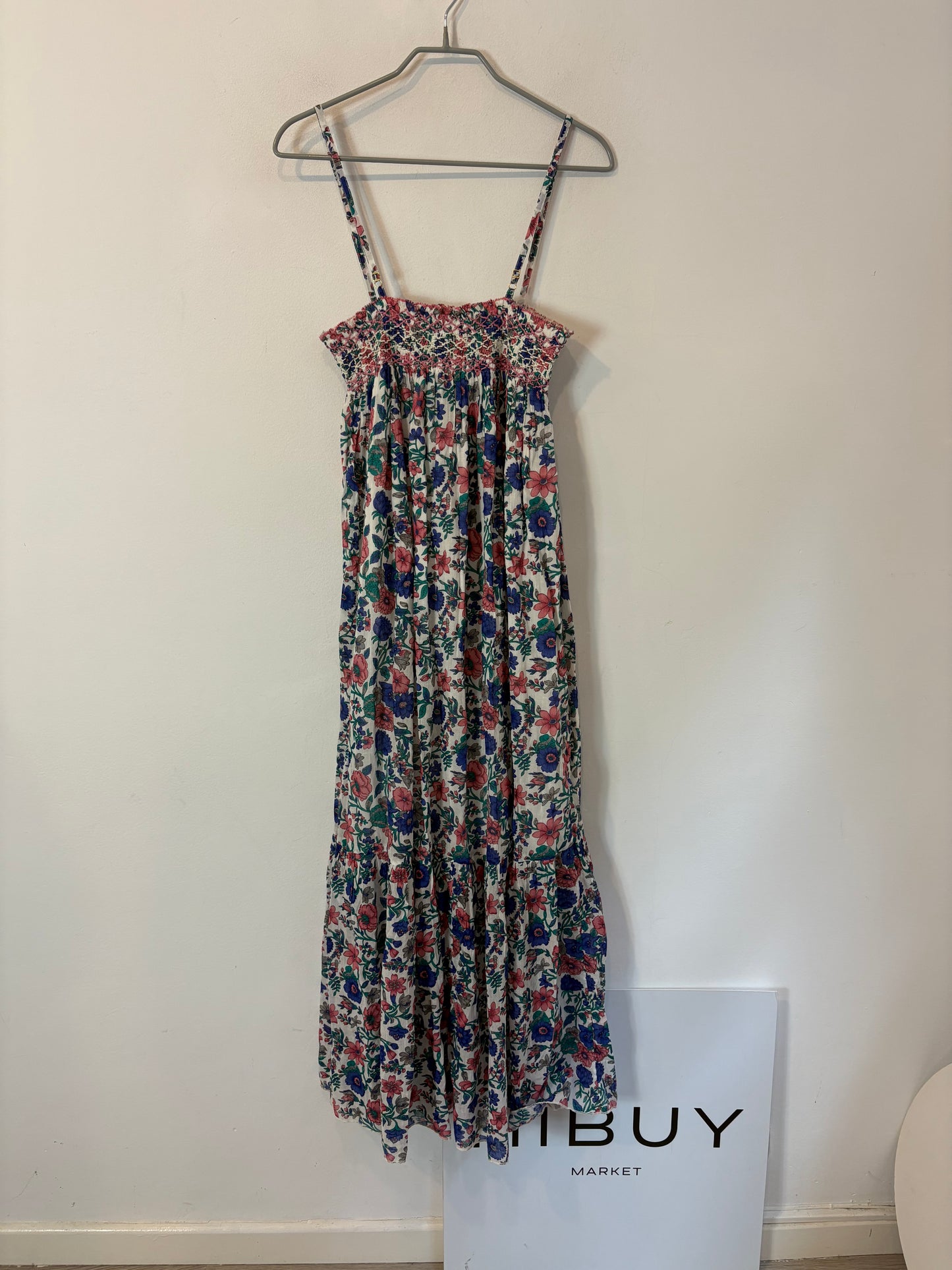 LOUISE MISHA. Vestido largo estampado floral