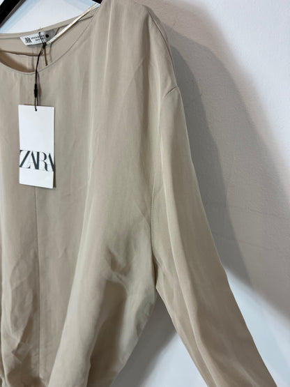 ZARA Flowy beige blouse T.xs