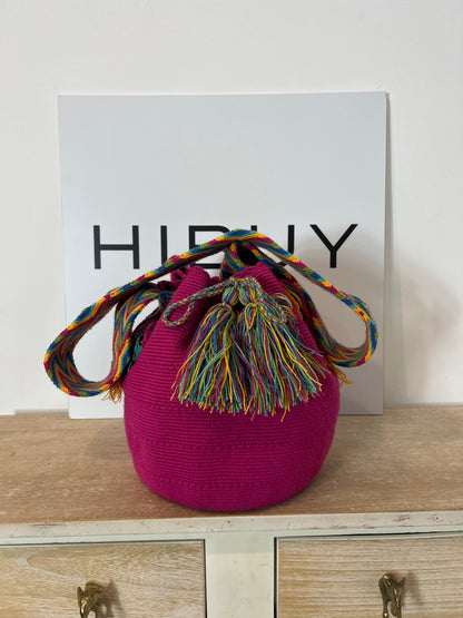 OTRAS. Bolso rosa asa colores