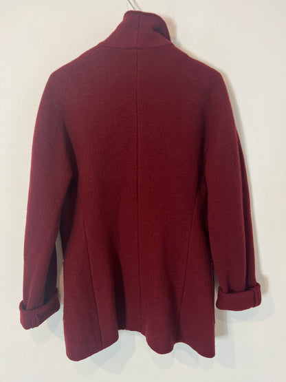 BÁSICCO MADRID. Vintage burgundy wool jacket. Size 38