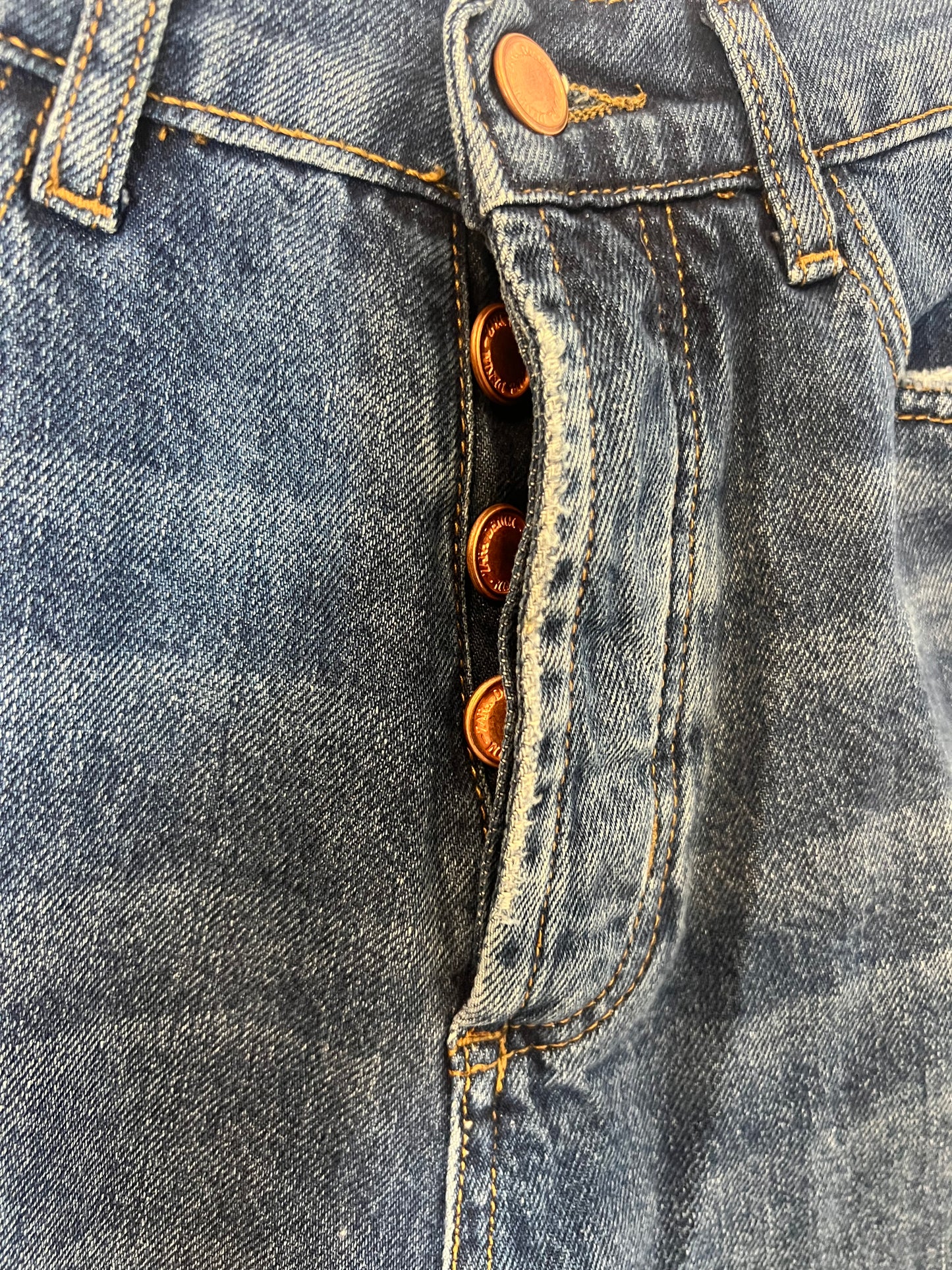 ZARA. Denim recto abotonado. T 34