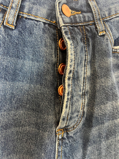 ZARA. Denim recto abotonado. T 34