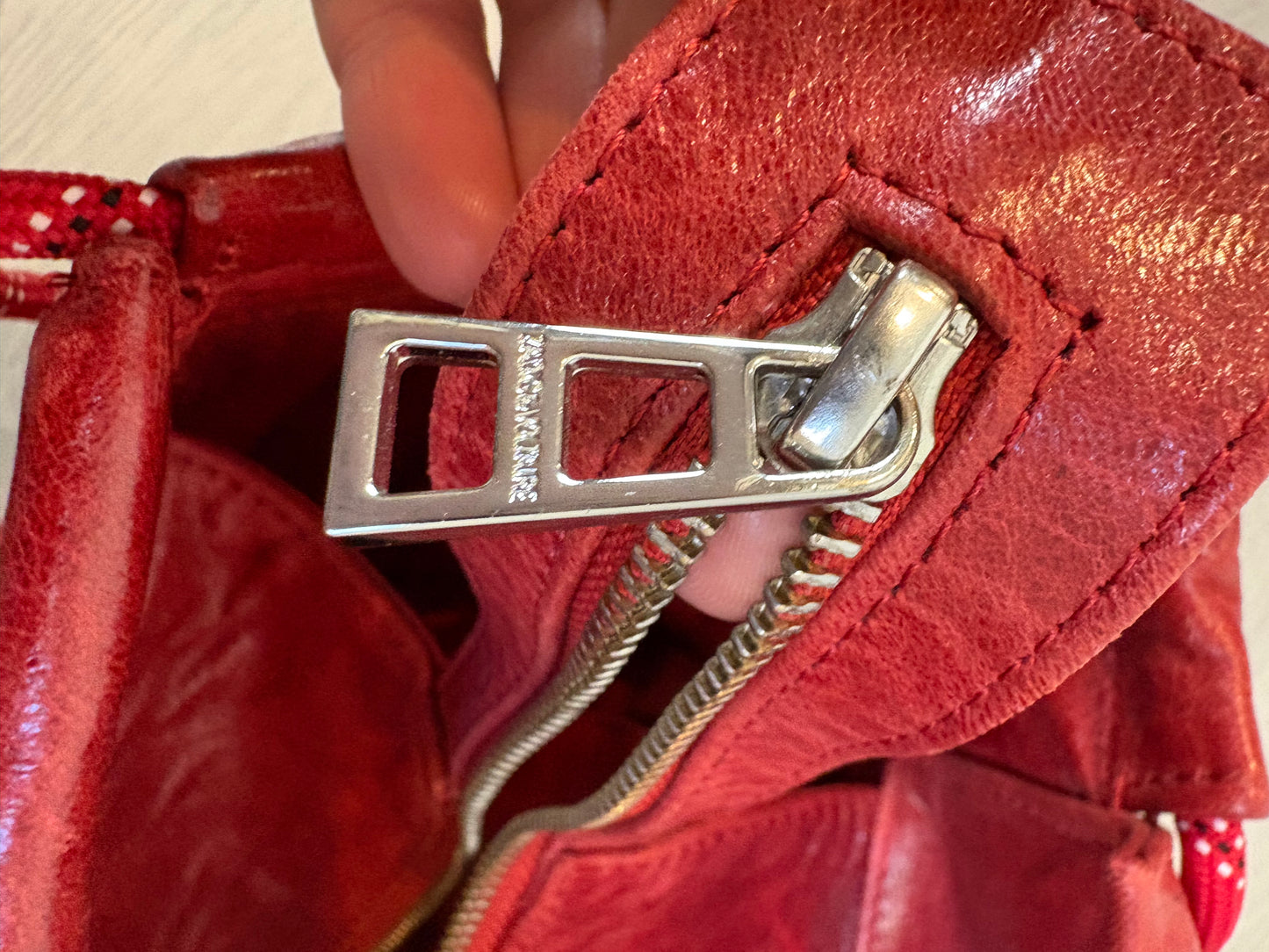 ZADIG & VOLTAIRE. Bolso shopper rojo piel
